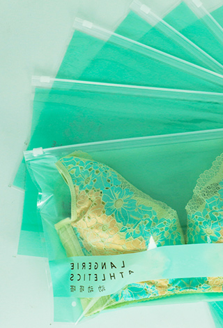 綠色內衣拉鏈袋