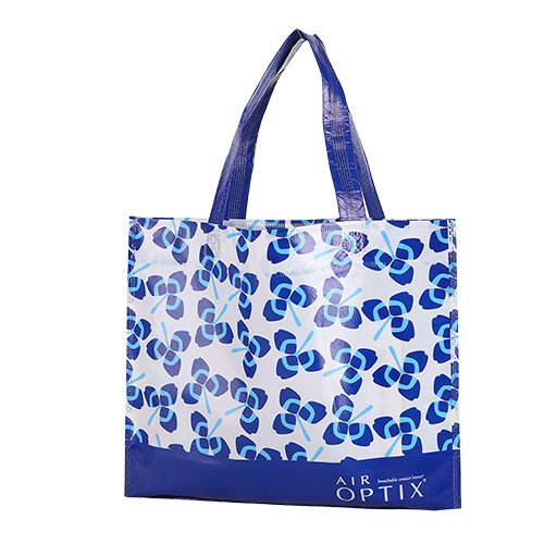 藍色手提無紡布購物收納袋定制